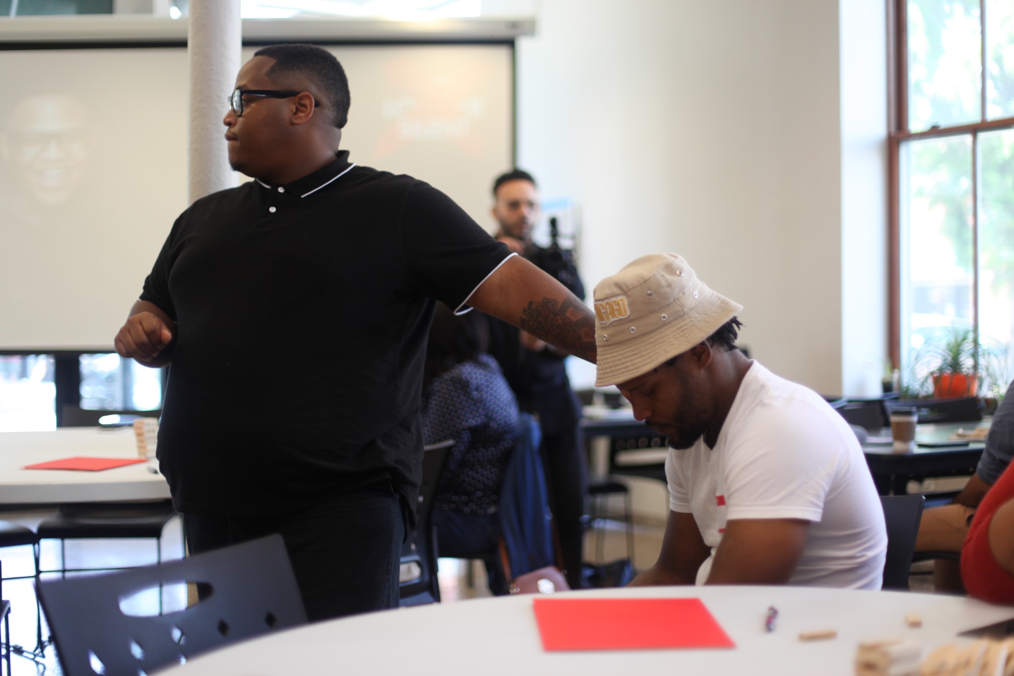 Robert facilitating a men's healing exercise